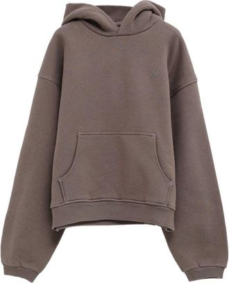 ERL Relaxed-Fit Brown Embroidered Hoodie