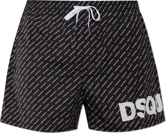 Dsquared2 Swimwear - Heren - Strandmode - Zwart - L - Badmode