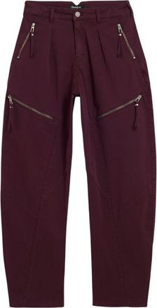 Desigual Pant Zippers - - Trousers - Donna - Rosso - S