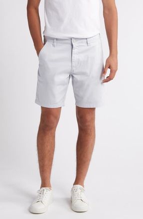 34 Heritage Arizona CoolMax Slim Fit Flat Front Chino Shorts in Gray Dawn Coolmax at Nordstrom, Size 33