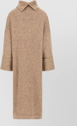 Entire studios wool manhattan turtleneck long-sleeve midi knitted dress