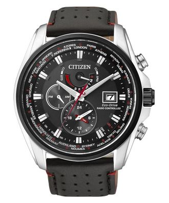 Citizen Mens Black Watch AT9036-08E Leather - One Size