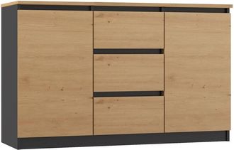 Topeshop Milena - C&oacute;moda De 2 Puertas + 3 Cajones - Dimensiones : 75x120x40 - Mueble De Almacenaje - Aparador
