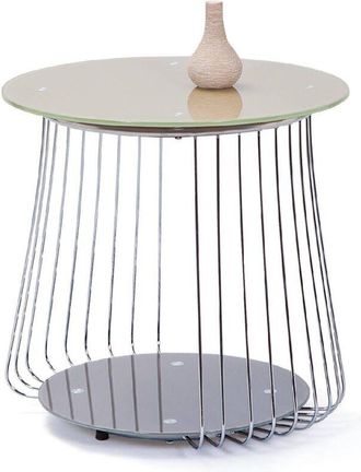 Dmora Mesa De Sal&oacute;n Disse, Forma Circular, Material Metal, Color Gris, 50x50x50h Cm Gris