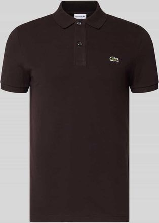 Lacoste Slim Fit Poloshirt aus reiner Baumwolle in Schoko, Gr&ouml;&szlig;e XXXL