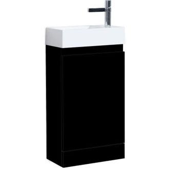 Badplaats Mobile da bagno Peru 40 x 22 cm Nero opaco - Mobile contenitore