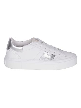 Hogan H705 Low Top White Metallic Sneakers