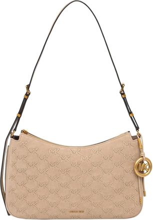 Michael Kors Schoudertas - Dames - Schoudertassen - Beige - ONE Size - Leer - Tassen