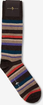 Sozzi Milano Gestreifte Socken aus Kaschmirmix