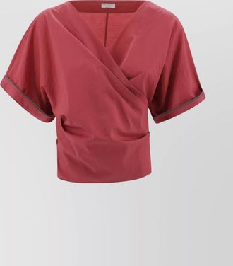 Brunello Cucinelli cotton blouse monili detail