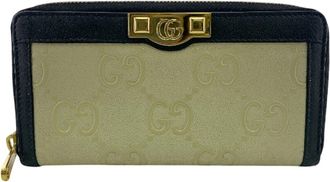 Gucci Beige Gg Supreme Long Wallet (Bi-Fold) (Pre-Owned)