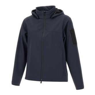 HUGO BOSS Hugo, Light Jackets, male, Blue, Size: 2XL Ow Hexashell Jkt