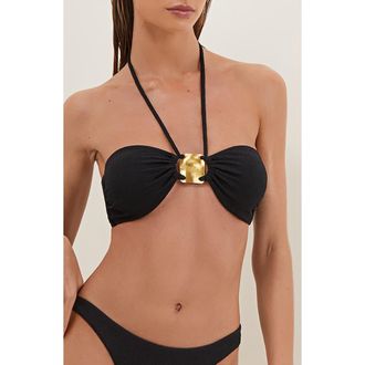 Vix Firenze Cleo Bikini Top in Black at Nordstrom, Size Large