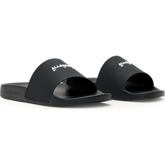 AllSaints Date Slide Sandal in Black at Nordstrom, Size 10