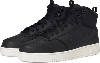 Nike Court Vision Mid Mens Shoes Black/Black/Phantom : 10.5 D - Medium, Faux Leather