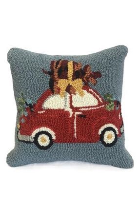 R16 Home Holiday Pine Cone Car Pillow in Denim Multi at Nordstrom Rack, Size 16X16