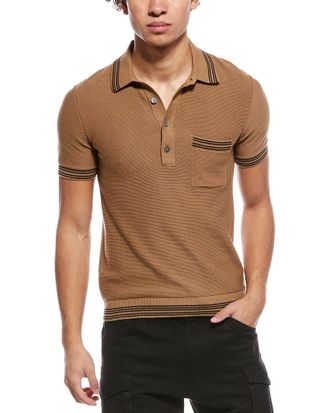 Todd Snyder Todd Snyder Tipped Mesh Polo Shirt