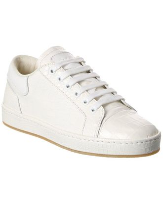 Giuseppe Zanotti Gz/City Croc-Embossed Leather Sneaker