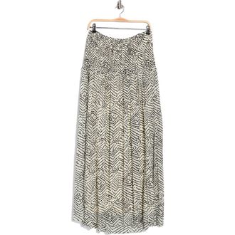 Diane Von F&uuml;rstenberg Natalie Maxi Skirt in Batik Dot Ivory/Black at Nordstrom Rack, Size Xx-Small