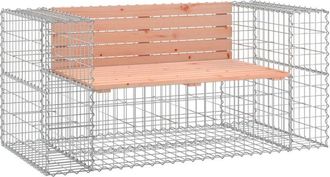 vidaXL Vidaxl - Garden Bench Gabion Design 143x71x65.5 cm Solid Wood Douglas