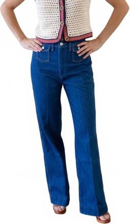 Re/Done Womens 70s Pocket Wide Leg Jeans In True Rinsed