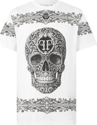 Philipp Plein Camiseta Cuello Redondo Ss Calavera - Tops - Hombre - Blanco - 4XL