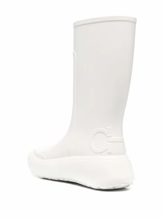 Ferragamo Rubber Slip-On Flat - White