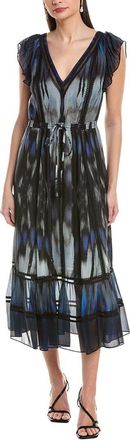 Marchesa Marchesa Rosa Silk-Blend Midi Dress