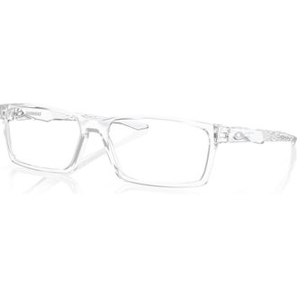 Oakley 57mm Rectangle optical glasses in Transparent at Nordstrom