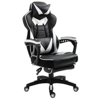Vinsetto Silla Gaming Ergon&oacute;mica Silla De Escritorio De Oficina Regulable En Altura Reclinable Respaldo Con Reposapi&eacute;s Reposacabezas Coj&iacute;n Lumbar Ruedas 65x70x