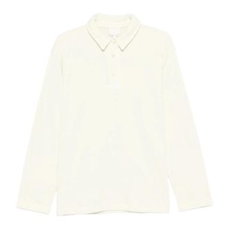 A.P.C. Polo met lange mouwen - Dames - Polos - Wit - S - Katoen - Tops