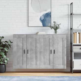 vidaXL Vidaxl - Armarios De Pared 2 Uds Madera De Ingenier&iacute;a Gris Hormig&oacute;n