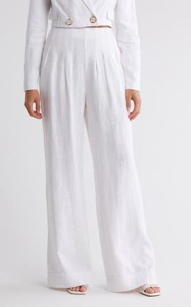 Ramy Brook Dalia Pleated Wide Leg Pants in White at Nordstrom Rack, Size 6