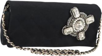 Chanel Pre-owned Clutches, female, Black, Size: ONE SIZE Pre-owned Nylon Clutch