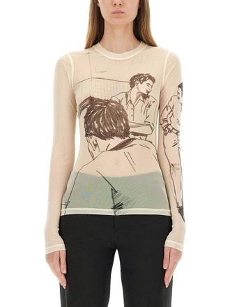 J.W.Anderson Transparent Top With Print