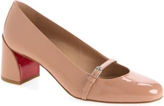 Christian Louboutin Jane Nina Patent Leather Pump in N295 Blush/lin Blush at Nordstrom, Size 39.5