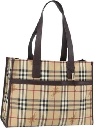 Burberry Pre-owned Tote Bags, female, Beige, Size: ONE SIZE Pre-owned Vintage Tote Bag