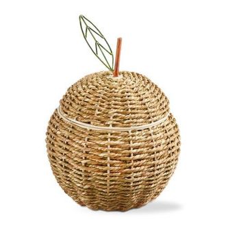 Tag Apple Lidded Basket Natural Seagrass Summer in Brown at Nordstrom