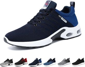 Generic Orthopedic Bowling Shoes for Men - Right-Handed Wide Width Sneakers for Comfort and Performance(Black+Blue Cushioned Soles,11.5)