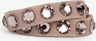 Pedro Garcia Crystal bracelet in beige suede | The wrap bracelet | Essentials