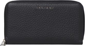 Orciani Zip Around Soft Wallet - Dames - Portefeuilles - Zwart - ONE Size - Leer - Accessoires