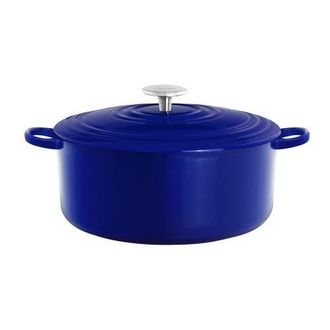 Chantal 7 Qt Round Cast Iron Dutch Oven in Cobalt Blue at Nordstrom