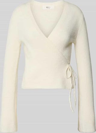 Gina Tricot Cardigan in Wickel-Optik in Ecru, Gr&ouml;&szlig;e XL