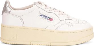 Autry Witte Platform Lage Leren Platte Schoenen - Dames - Sneakers - Wit - 39 EU - Schoenen
