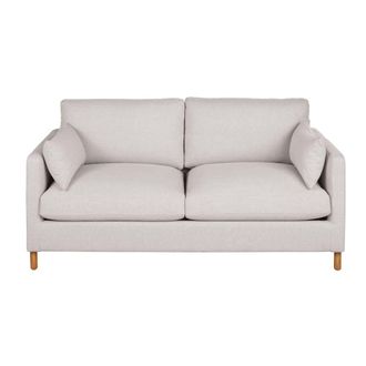 Maisons du monde Sof&aacute; cama de 3/4 plazas en tejido de poli&eacute;ster jaspeado gris claro, colch&oacute;n de 10 cm
