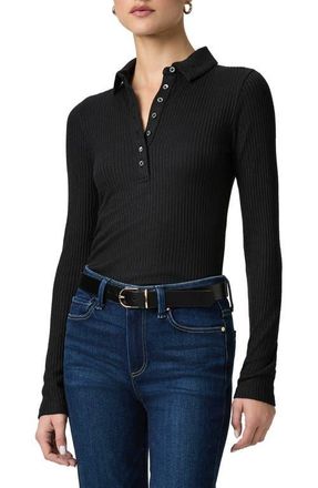 Paige Eden Rib Top in Black at Nordstrom, Size Medium
