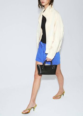 Mango Top cotone dettaglio increspato nero - Donna - XS - MANGO