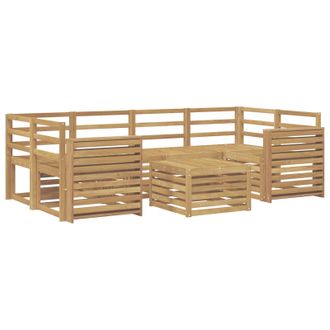 vidaXL Conjunto De Sof&aacute;s De Exterior 7 Pcs Blanco Vidaxl