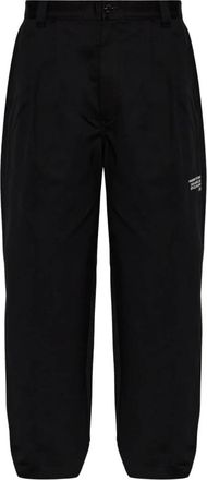 Moncler Katoenen Gabardine Broek - Heren - Wijde Broeken - Zwart - XL - Katoen - Broeken