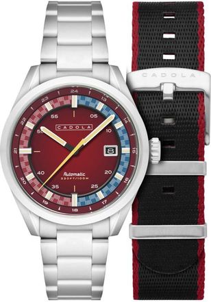 Cadola Paddock Automatic Red Dial Mens Watch CD-1037-55